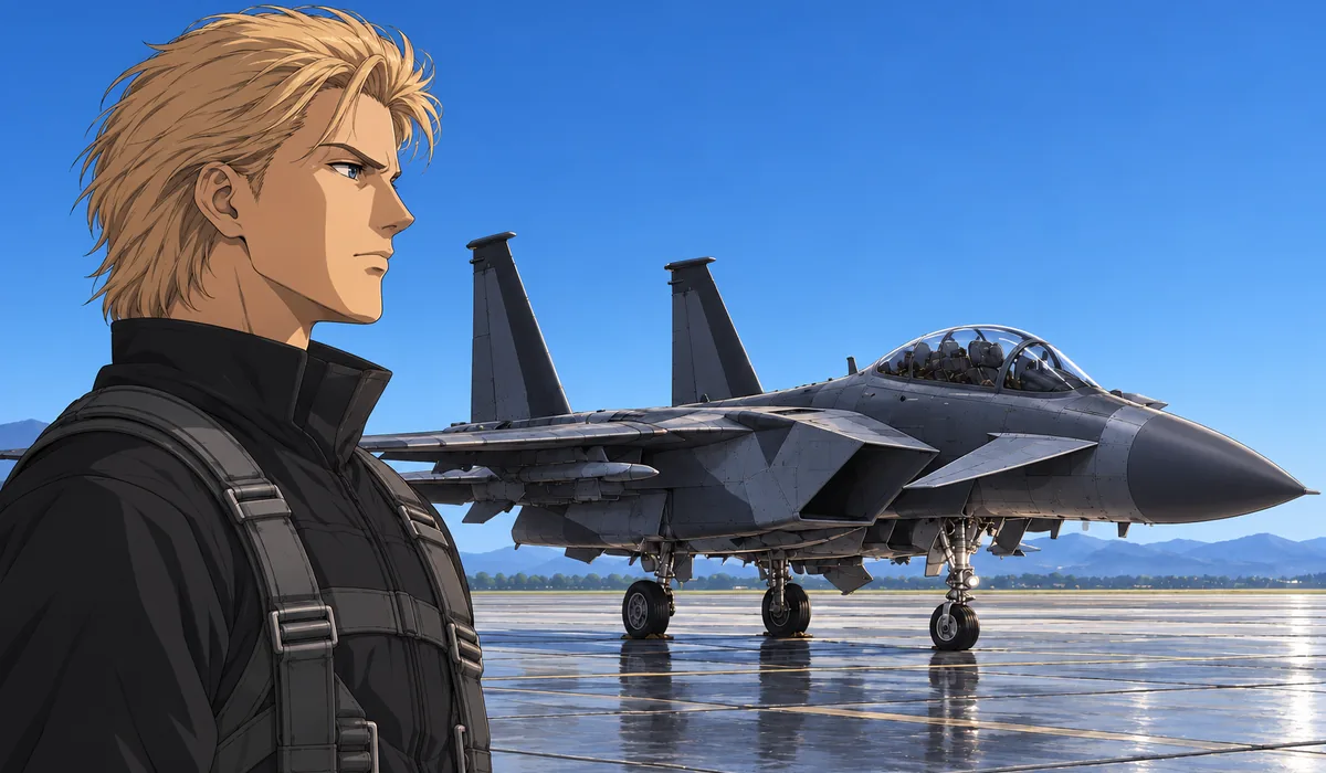 Abyssal Dision beside his F-15S/MT Eagle+