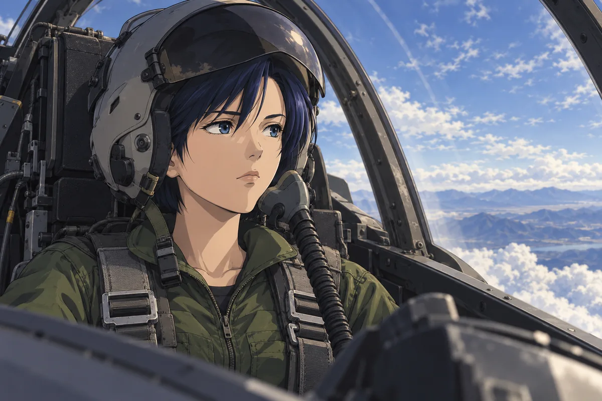 Rena Hirose in the cockpit