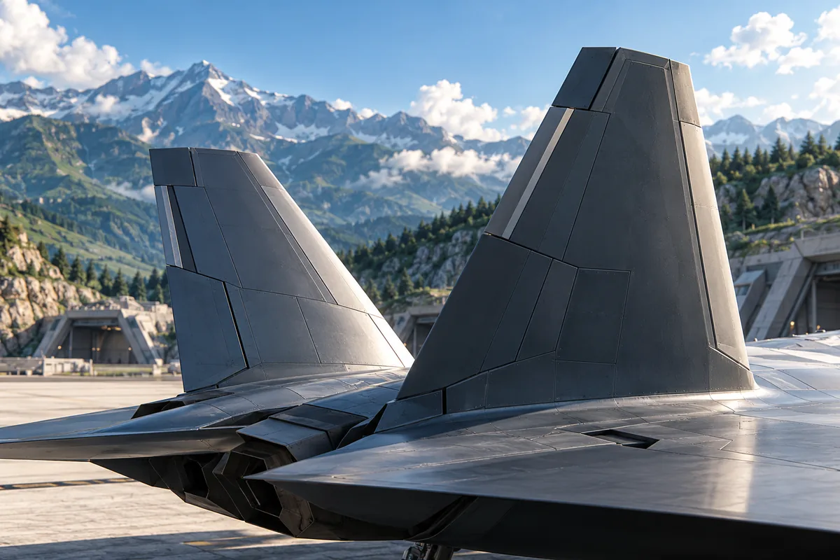 The same jet tails rebuilt with modern geometry